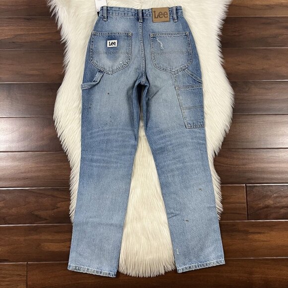 Lee Women's Size 24 Authentic Fade High Rise Dungaree Ankle Denim Jeans - Picture 8 of 10